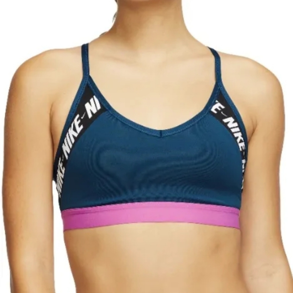 NIKE Indy Sports Bra Light Support Blue Pink XS